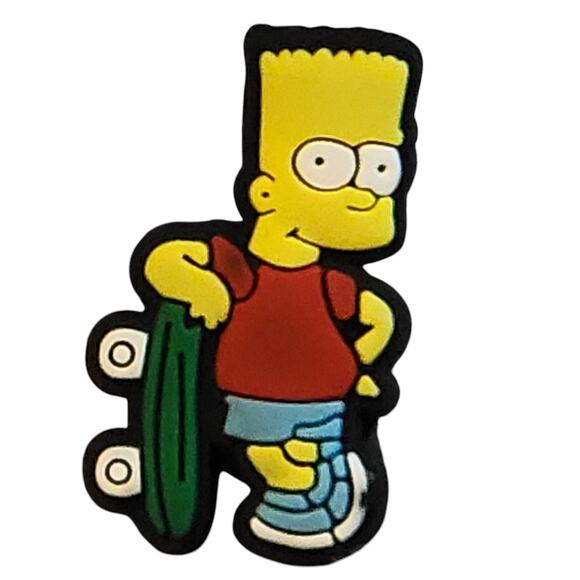 Bart Simpson‎ Shoe Charm Retro 80s 90s Y2K Skateboard Stocking Stuffer Christmas - Picture 1 of 2